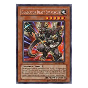 Gladiator Beast Spartacus (GLAS) #GLAS-EN018 Rare (Unlimited Damaged) Gladiator's Assault YuGiOh: 2007