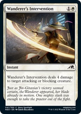 Wanderers Intervention (NEO) #41 Common (Lightly Played) Kamigawa: Neon Dynasty Magic: The Gathering: 2022