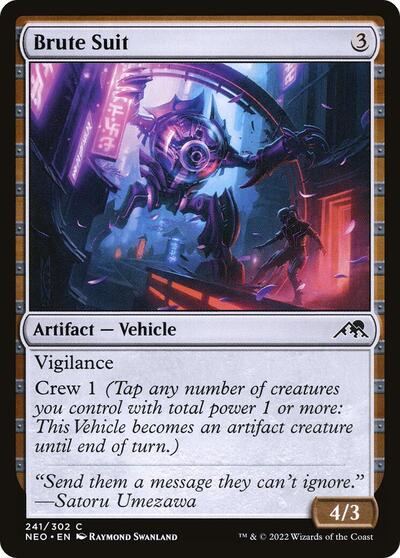 2022 Magic: Kamigawa: Neon Dynasty (NEO) - Brute Suit (#241, Common)