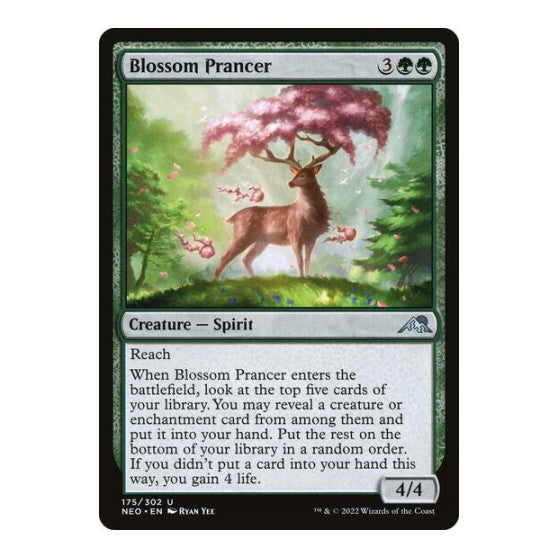 Blossom Prancer (NEO) #175 Uncommon Kamigawa: Neon Dynasty Magic: The Gathering: 2022