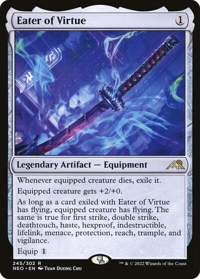 Eater of Virtue (NEO) #245 Rare (Near Mint) Kamigawa: Neon Dynasty Magic: 2022