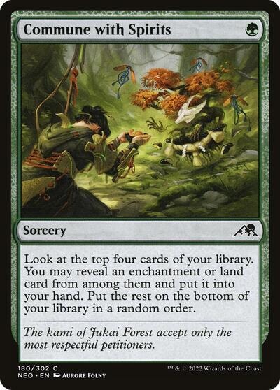 Commune with Spirits (NEO) #180 Common (Lightly Played) Kamigawa: Neon Dynasty Magic: The Gathering: 2022