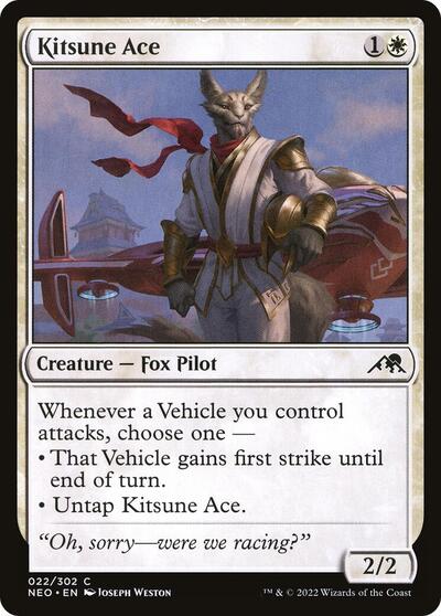 2022 Magic: Kamigawa: Neon Dynasty (NEO) - Kitsune Ace (#22, Common)