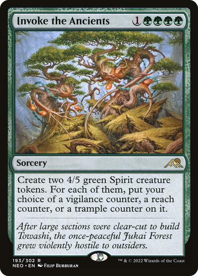 Invoke the Ancients (NEO) #193 Rare (Lightly Played) Kamigawa: Neon Dynasty Magic: The Gathering: 2022
