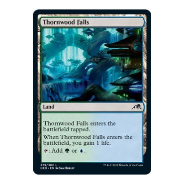 Thornwood Falls (NEO) #279 Land (Lightly Played) Kamigawa: Neon Dynasty Magic: The Gathering: 2022