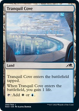 Tranquil Cove (NEO) #280 Land Kamigawa: Neon Dynasty Magic: The Gathering: 2022