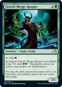 Orochi Merge Keeper (NEO) #203 Uncommon (Lightly Played) Kamigawa: Neon Dynasty Magic: 2022