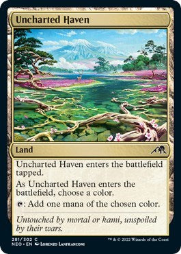 Uncharted Haven (NEO) #281 Common (Lightly Played) Kamigawa: Neon Dynasty Magic: 2022