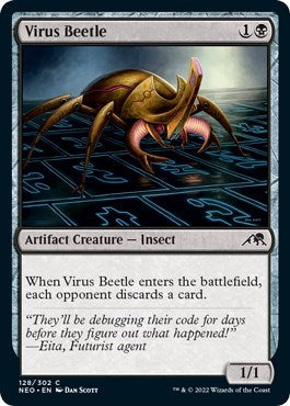 Virus Beetle (NEO) #128 Common Kamigawa: Neon Dynasty Magic: The Gathering: 2022