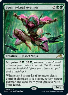 Spring Leaf Avenger (NEO) #208 Rare (Foil Lightly Played) Kamigawa: Neon Dynasty Magic: The Gathering: 2022