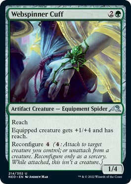 Webspinner Cuff (NEO) #214 Uncommon (Lightly Played) Kamigawa: Neon Dynasty Magic: The Gathering: 2022