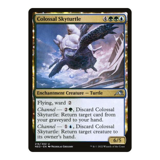 Colossal Skyturtle (NEO) #216 Uncommon (Lightly Played) Kamigawa: Neon Dynasty Magic: The Gathering: 2022