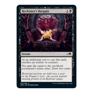 Reckoners Bargain (NEO) #120 Common (Lightly Played) Kamigawa: Neon Dynasty Magic: The Gathering: 2022