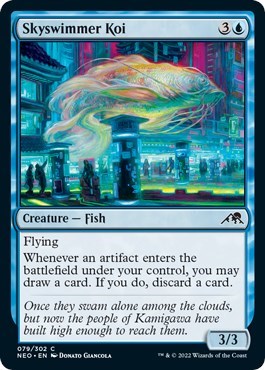 Skyswimmer Koi (NEO) #79 Common Kamigawa: Neon Dynasty Magic: 2022