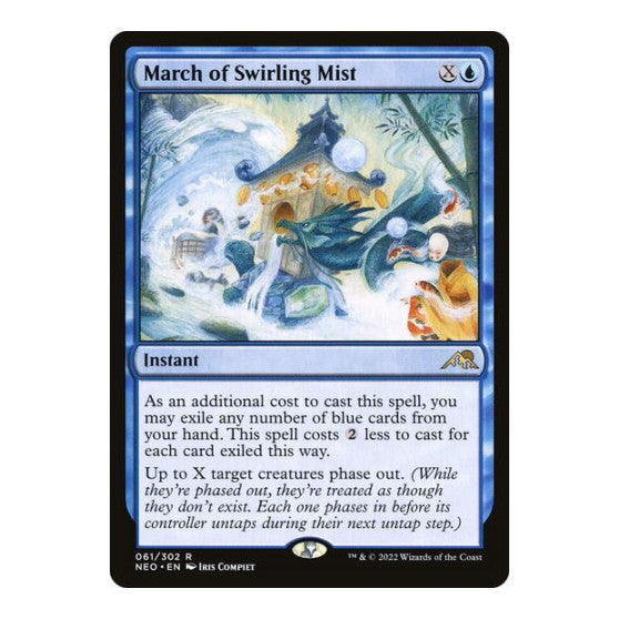 March of Swirling Mist (NEO) #61 Rare (Foil Lightly Played) Kamigawa: Neon Dynasty Magic: The Gathering: 2022