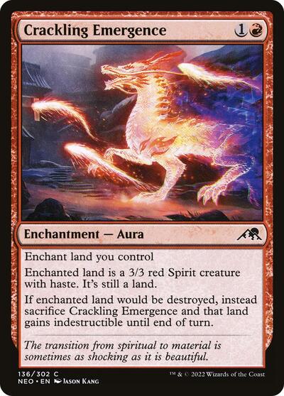 Crackling Emergence (NEO) #136 Common (Foil Lightly Played) Kamigawa: Neon Dynasty Magic: 2022