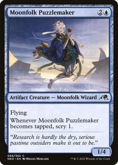 Moonfolk Puzzlemaker (NEO) #68 Common (Lightly Played) Kamigawa: Neon Dynasty Magic: The Gathering: 2022