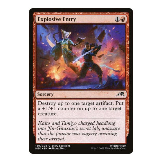 Explosive Entry (NEO) #139 Common Kamigawa: Neon Dynasty Magic: The Gathering: 2022