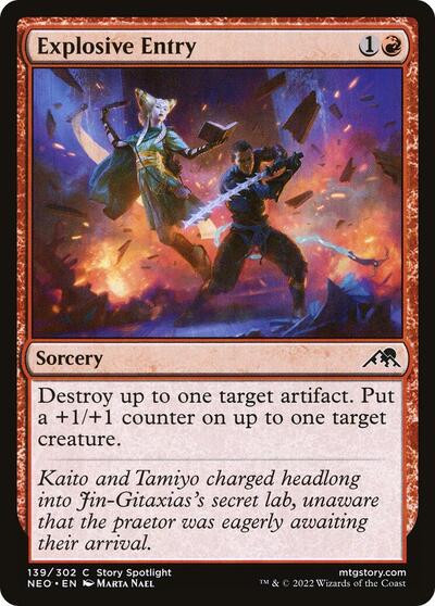 Explosive Entry (NEO) #139 Common (Lightly Played) Kamigawa: Neon Dynasty Magic: 2022