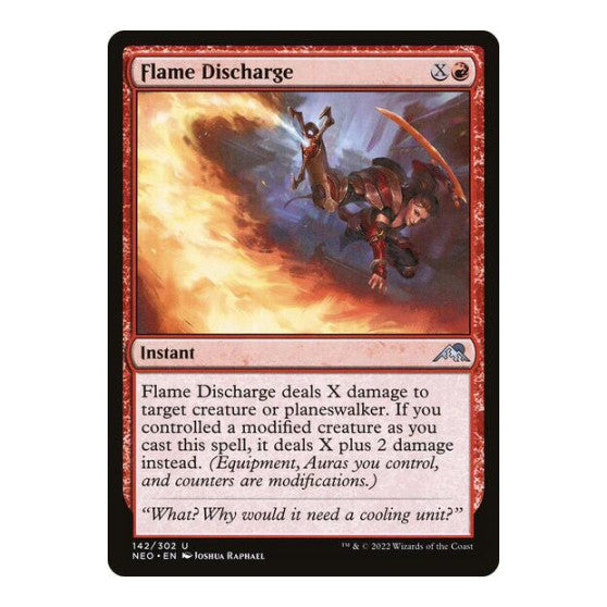 Flame Discharge (NEO) #142 Uncommon Kamigawa: Neon Dynasty Magic: The Gathering: 2022