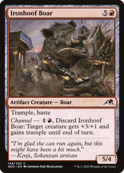 Ironhoof Boar (NEO) #148 Common (Lightly Played) Kamigawa: Neon Dynasty Magic: The Gathering: 2022