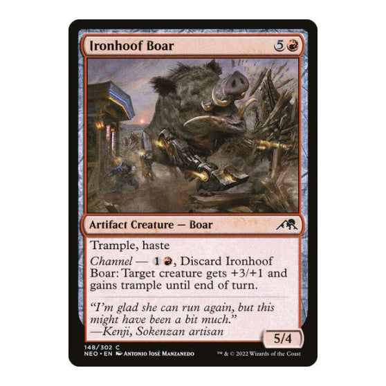 Ironhoof Boar (NEO) #148 Common (Lightly Played) Kamigawa: Neon Dynasty Magic: The Gathering: 2022