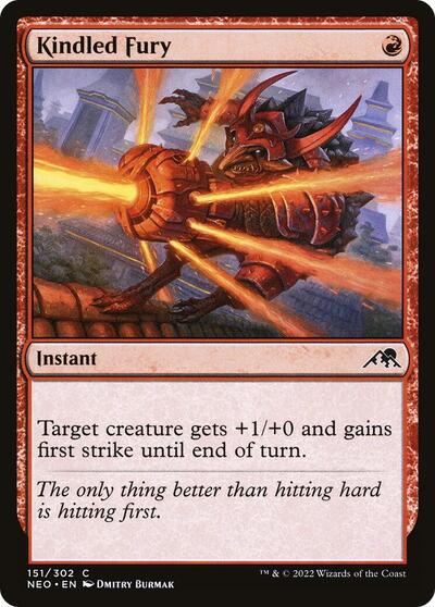 2022 Magic: Kamigawa: Neon Dynasty (NEO) - Kindled Fury (#151, Common)