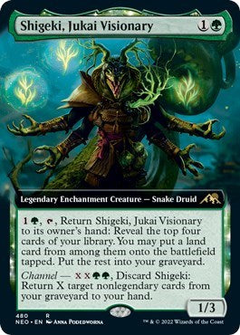 Shigeki Jukai Visionary Extended Art (NEO) #480 Rare (Foil Lightly Played) Kamigawa: Neon Dynasty Magic: The Gathering: 2022