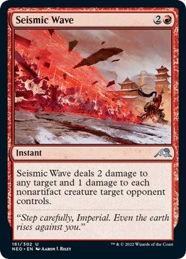 Seismic Wave (NEO) #161 Uncommon (Lightly Played) Kamigawa: Neon Dynasty Magic: 2022