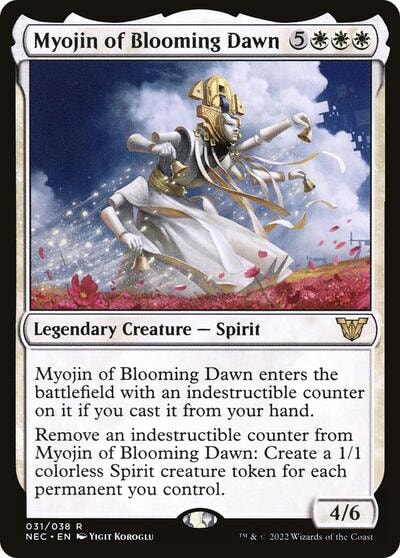 Myojin of Blooming Dawn (NEC) #31 Rare (Lightly Played) Commander: Kamigawa: Neon Dynasty Magic: The Gathering: 2022