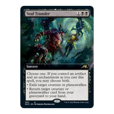 Soul Transfer Extended Art (NEO) #460 Rare Kamigawa: Neon Dynasty Magic: The Gathering: 2022