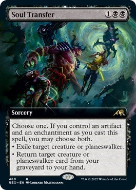 Soul Transfer Extended Art (NEO) #460 Rare Kamigawa: Neon Dynasty Magic: The Gathering: 2022