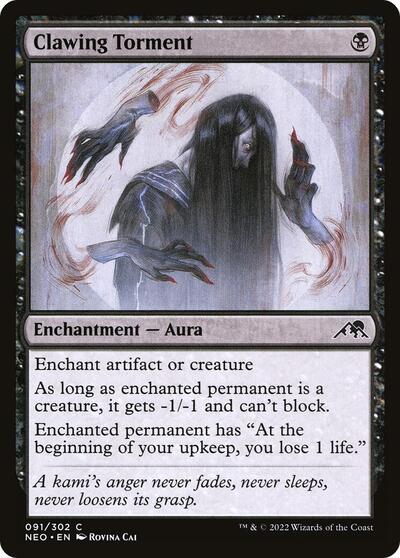 2022 Magic: Kamigawa: Neon Dynasty (NEO) - Clawing Torment (#91, Common)