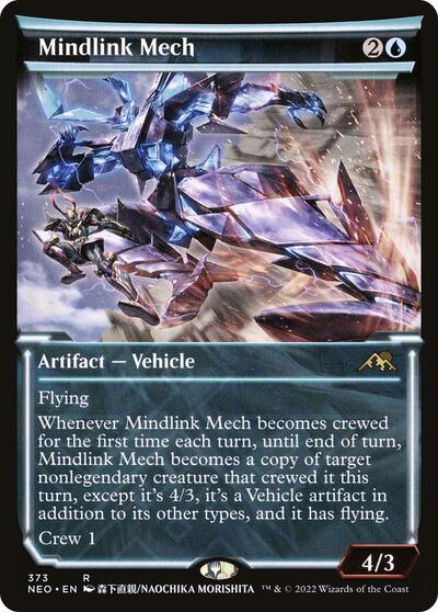 Mindlink Mech Showcase (NEO) #373 Rare (Near Mint) Kamigawa: Neon Dynasty Magic: The Gathering: 2022