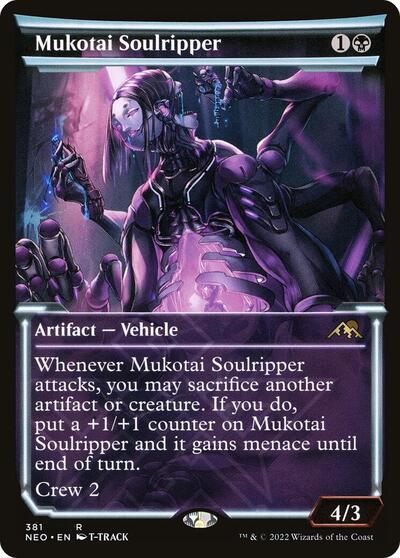 Mukotai Soulripper Showcase (NEO) #381 Rare (Foil Lightly Played) Kamigawa: Neon Dynasty Magic: 2022