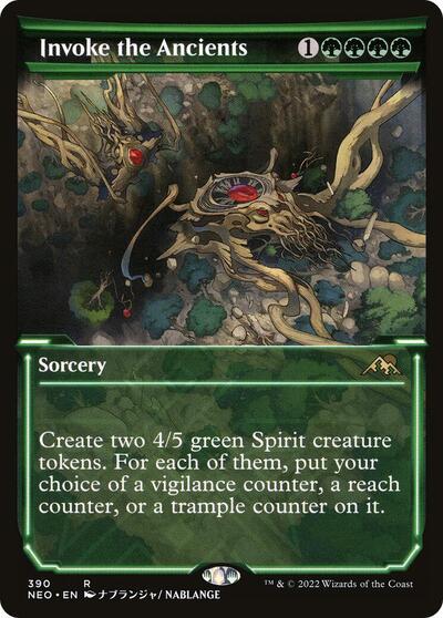 2022 Magic: Kamigawa: Neon Dynasty (NEO) - Invoke the Ancients Showcase (#390, Rare)