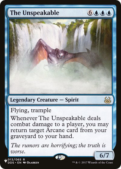The Unspeakable (LIST) #DDS-13 Rare (Lightly Played) The List Reprints Magic: 2026