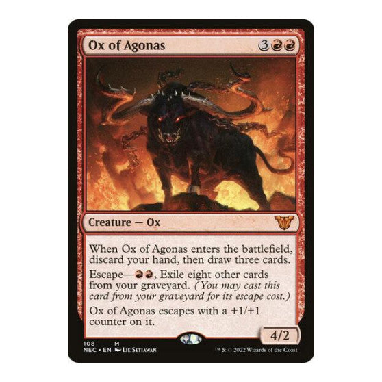 Ox of Agonas (NEC) #108 Mythic Rare (Lightly Played) Commander: Kamigawa: Neon Dynasty Magic: The Gathering: 2022