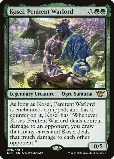Kosei Penitent Warlord (NEC) #26 Rare (Lightly Played) Commander: Kamigawa: Neon Dynasty Magic: The Gathering: 2022
