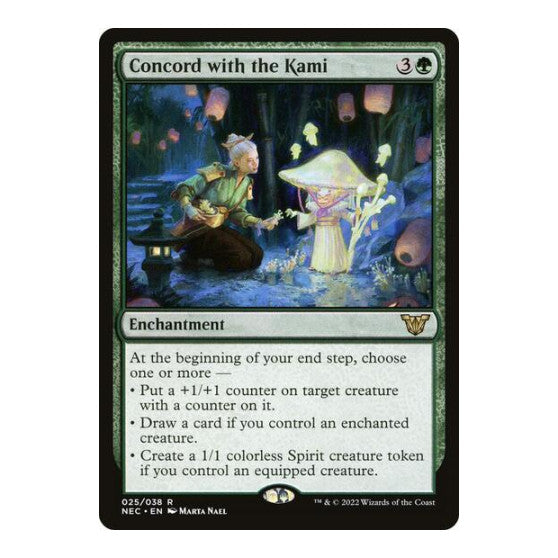 Concord with the Kami (NEC) #25 Rare (Lightly Played) Commander: Kamigawa: Neon Dynasty Magic: The Gathering: 2022