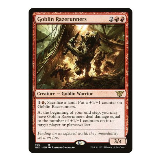 Goblin Razerunners (NEC) #106 Rare (Lightly Played) Commander: Kamigawa: Neon Dynasty Magic: The Gathering: 2022
