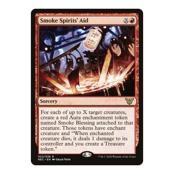 Smoke Spirits' Aid (NEC) #22 Rare (Lightly Played) Commander: Kamigawa: Neon Dynasty Magic: The Gathering: 2022