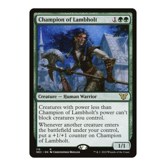 Champion of Lambholt (NEC) #115 Rare (Lightly Played) Commander: Kamigawa: Neon Dynasty Magic: The Gathering: 2022
