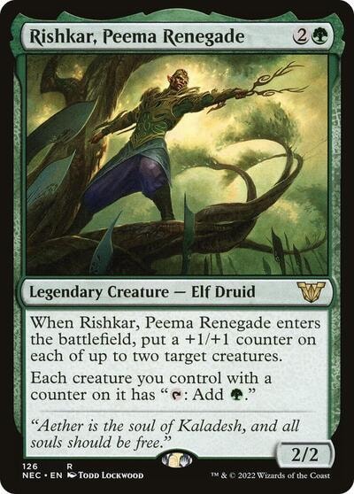 Rishkar Peema Renegade (NEC) #126 Rare (Lightly Played) Commander: Kamigawa: Neon Dynasty Magic: The Gathering: 2022
