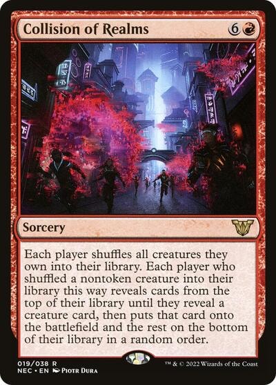 Collision of Realms (NEC) #19 Rare (Lightly Played) Commander: Kamigawa: Neon Dynasty Magic: The Gathering: 2022