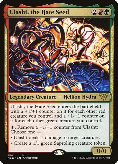 Ulasht the Hate Seed (NEC) #143 Rare (Near Mint) Commander: Kamigawa: Neon Dynasty Magic: The Gathering: 2022