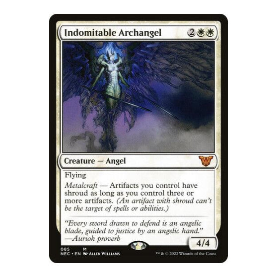 Indomitable Archangel (NEC) #85 Mythic Rare (Lightly Played) Commander: Kamigawa: Neon Dynasty Magic: The Gathering: 2022