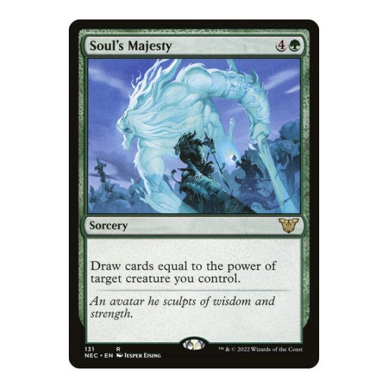 Souls Majesty (NEC) #131 Rare (Near Mint) Commander: Kamigawa: Neon Dynasty Magic: The Gathering: 2022