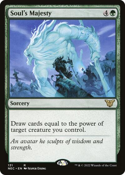 Souls Majesty (NEC) #131 Rare (Near Mint) Commander: Kamigawa: Neon Dynasty Magic: The Gathering: 2022