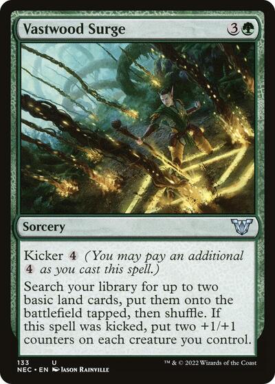 Vastwood Surge (NEC) #133 Uncommon (Lightly Played) Commander: Kamigawa: Neon Dynasty Magic: The Gathering: 2022